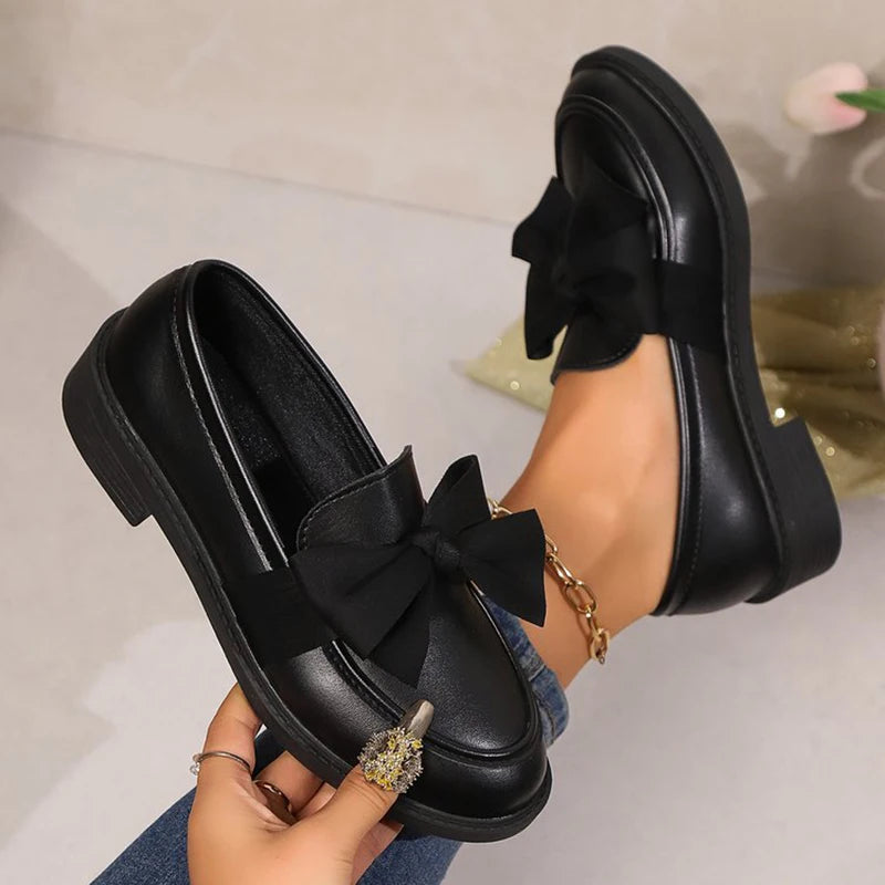 Mocassins Femme Nœud Élégant