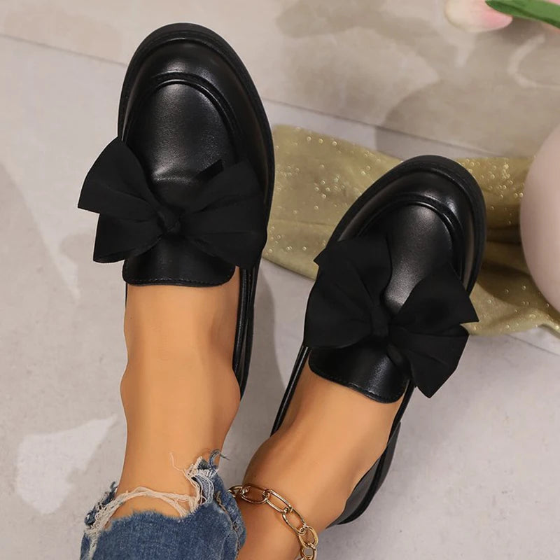 Mocassins Femme Nœud Élégant