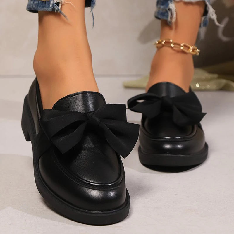 Mocassins Femme Nœud Élégant