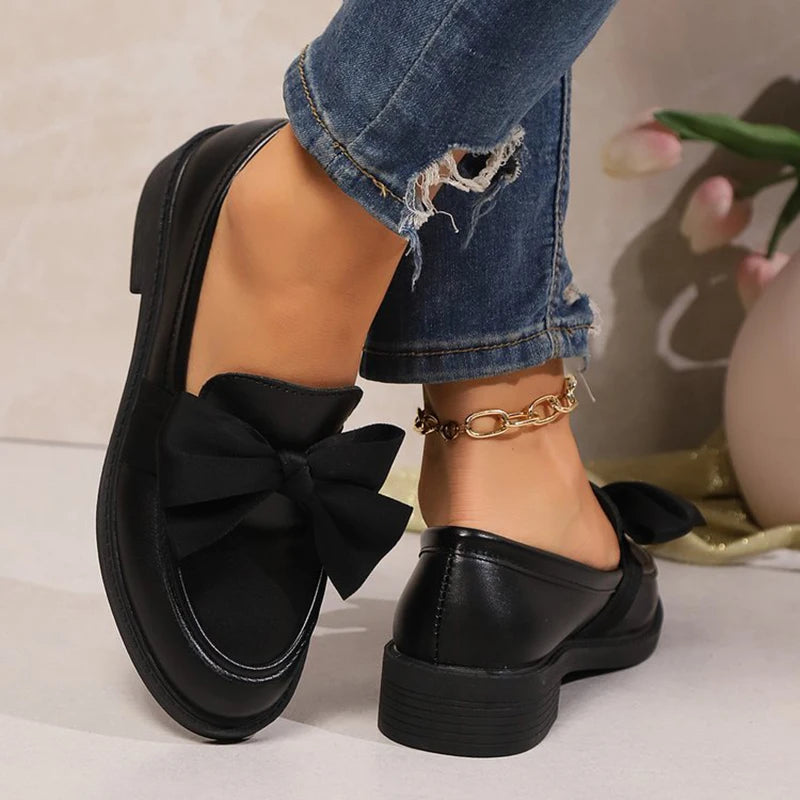 Mocassins Femme Nœud Élégant
