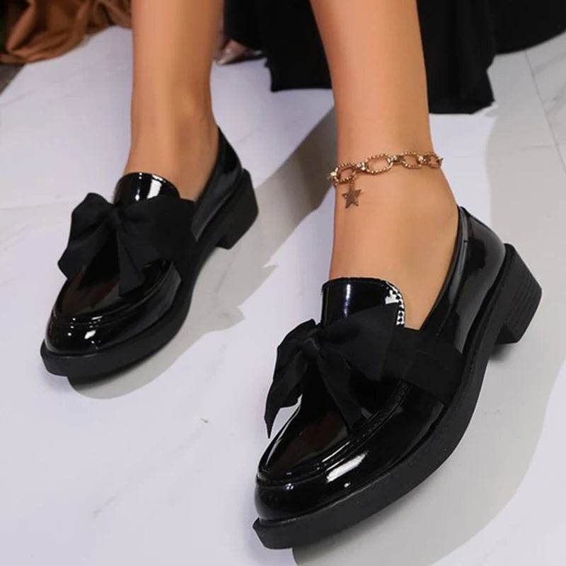 Mocassins Femme Nœud Élégant