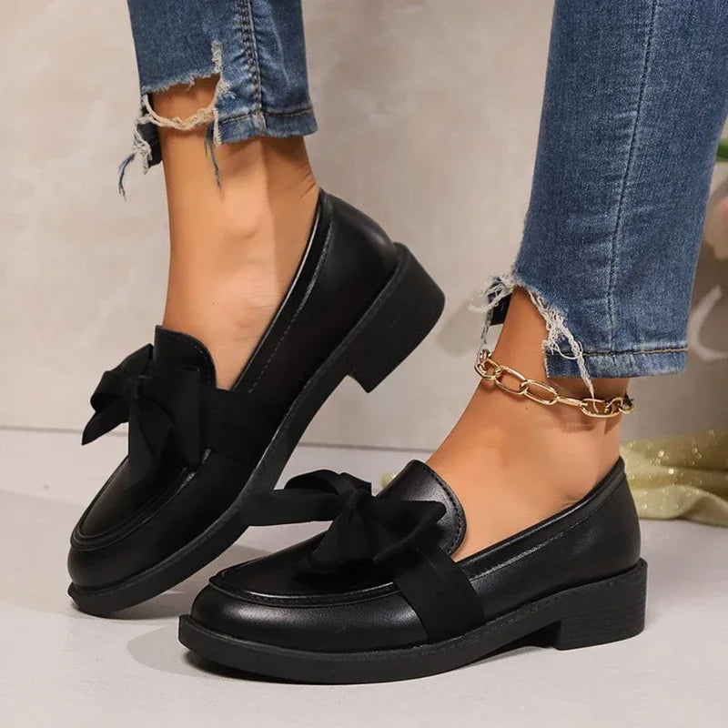 Mocassins Femme Nœud Élégant