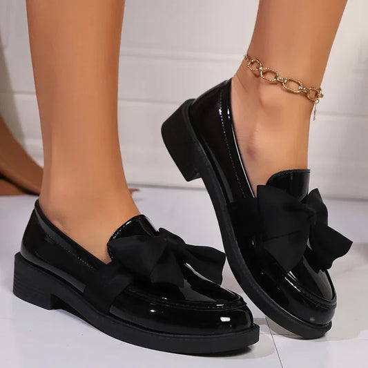 Mocassins Femme Nœud Élégant